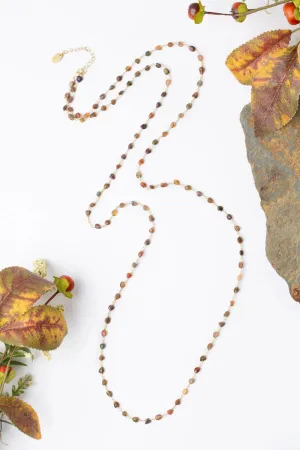 Fireside Long Simple Layering Necklace  N028