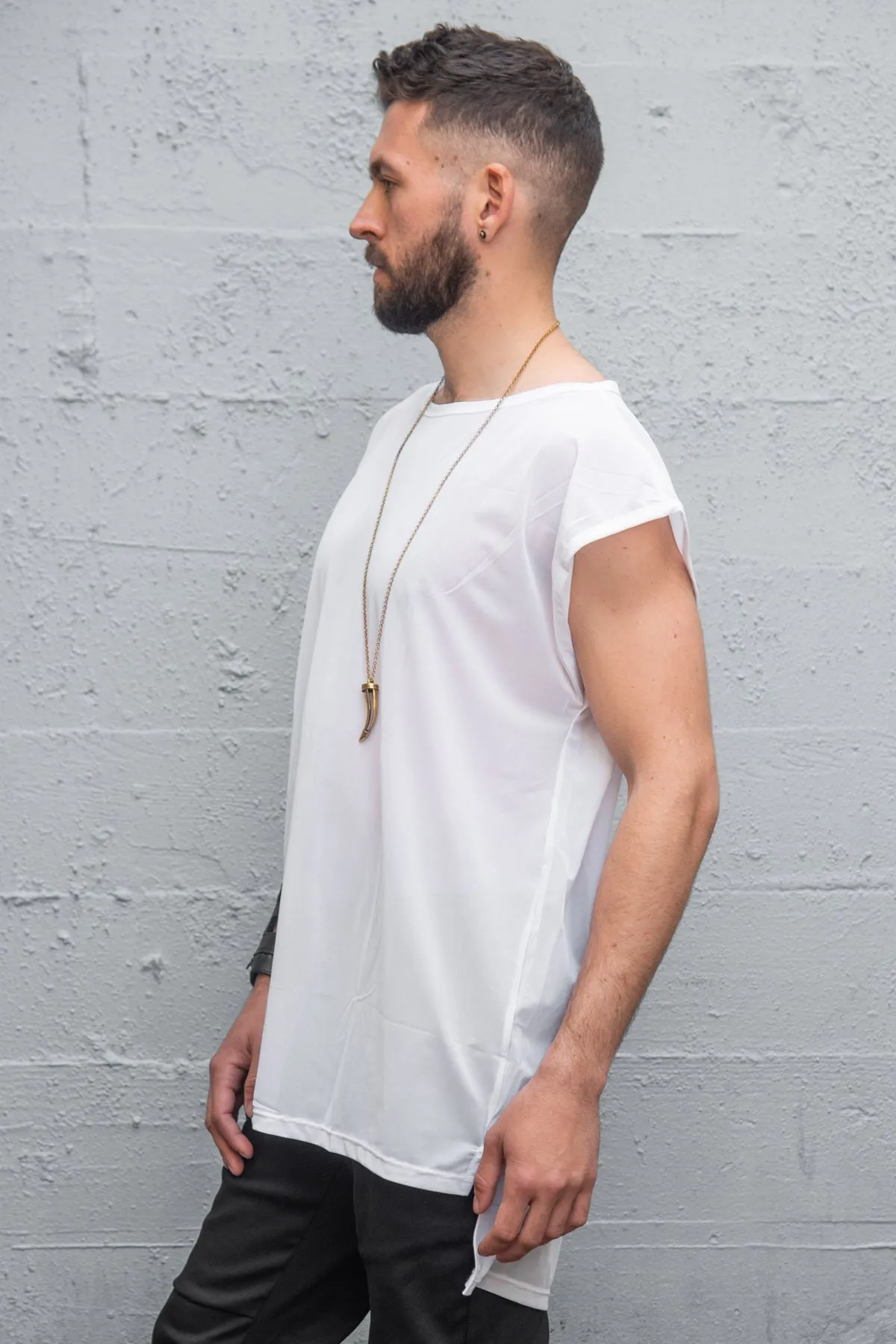 Five and Diamond Oversize Mesh Top