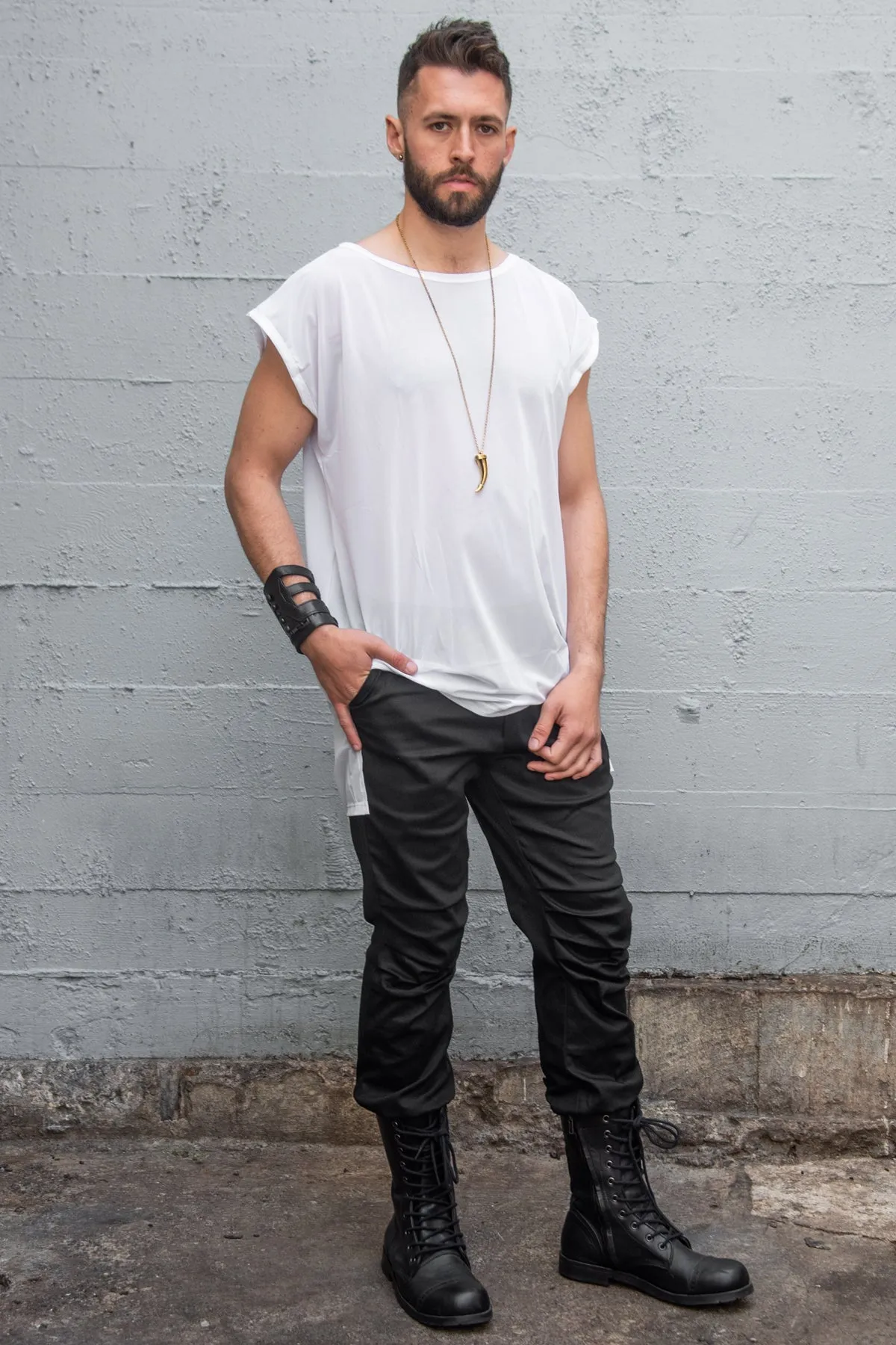 Five and Diamond Oversize Mesh Top