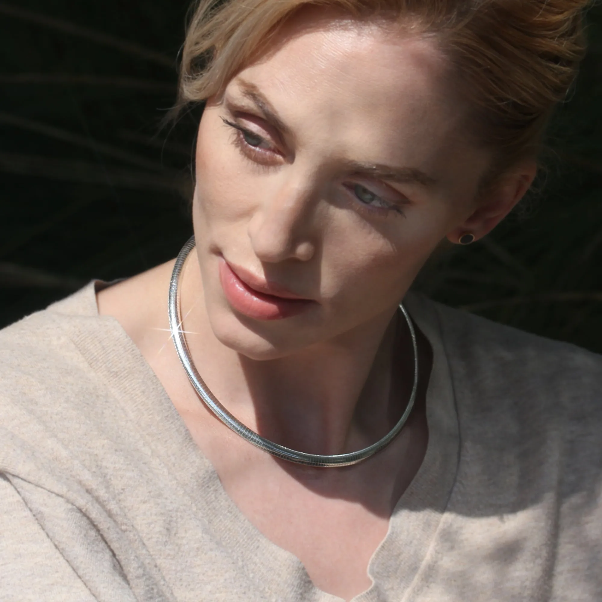 Flat Omega Chain Necklace