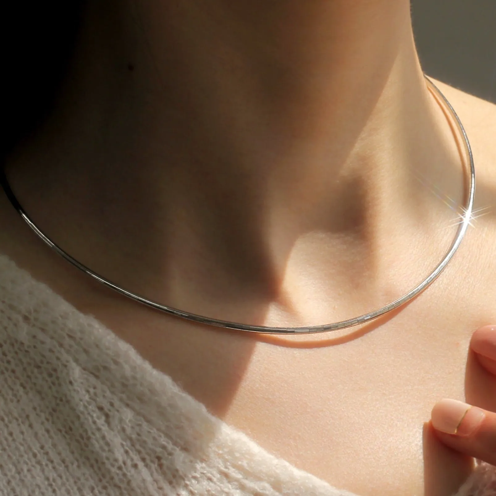 Flat Omega Chain Necklace
