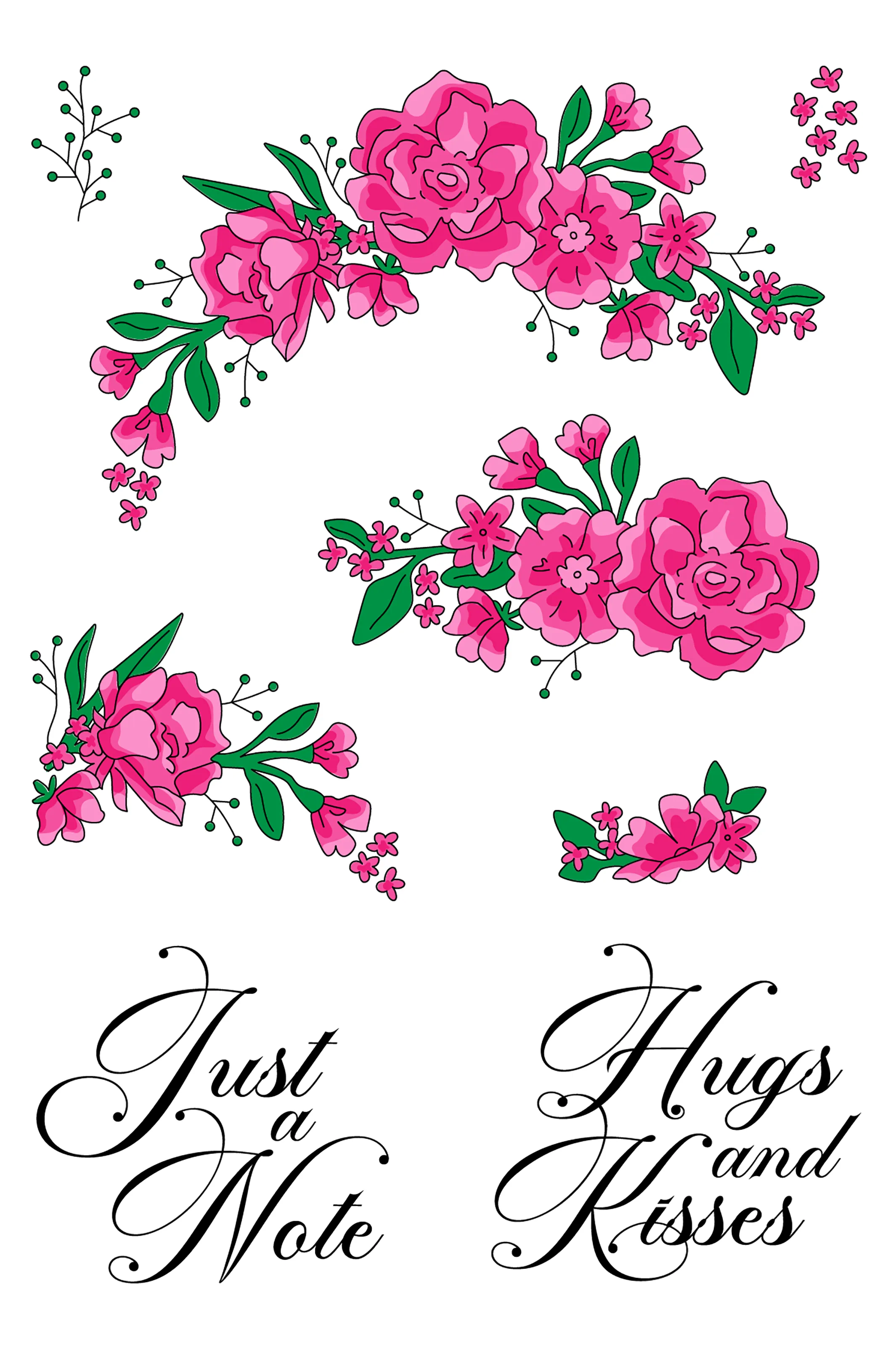 Floral Swag Stamps, Dies, and Layering Stencils Bundle