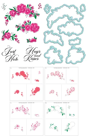 Floral Swag Stamps, Dies, and Layering Stencils Bundle