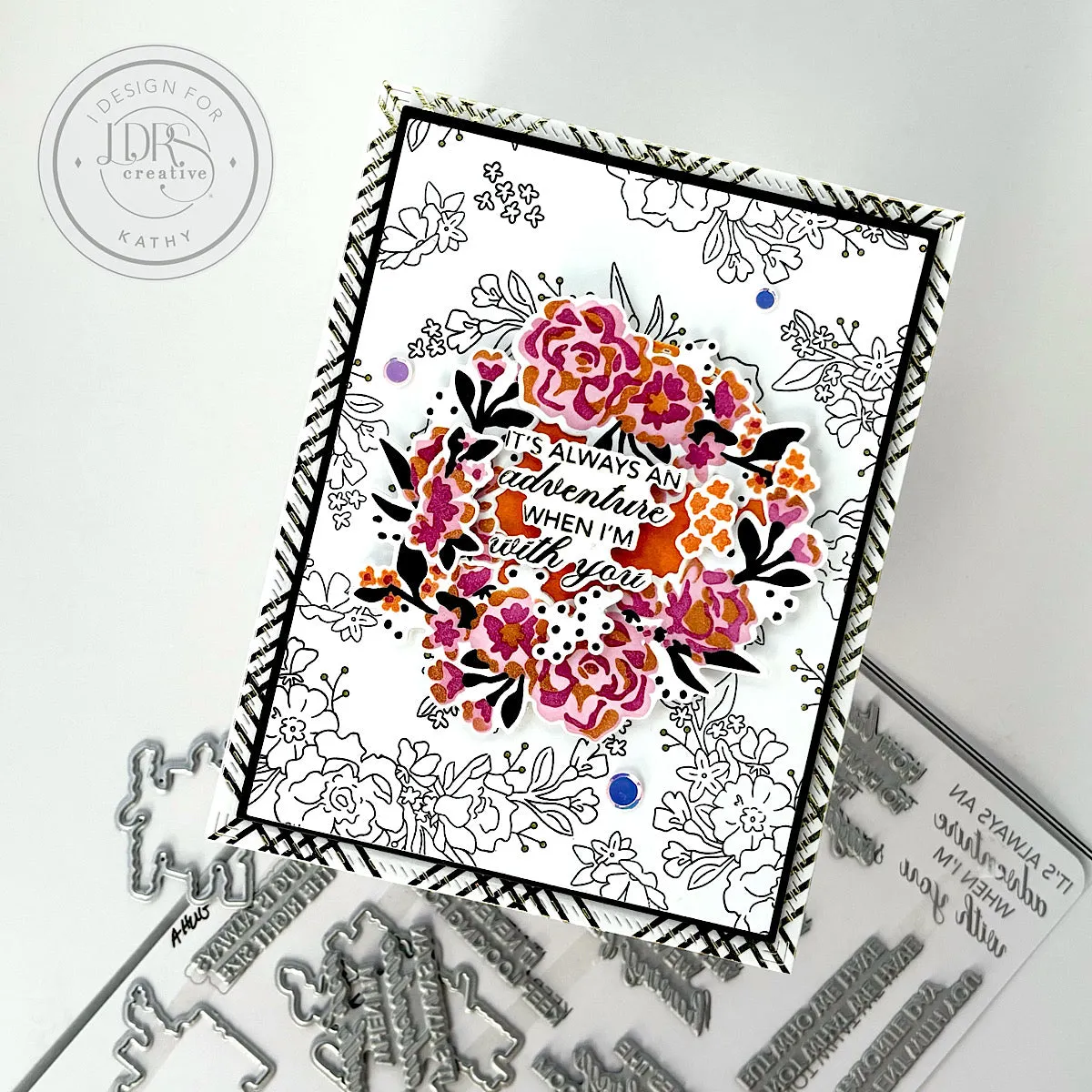 Floral Swag Stamps, Dies, and Layering Stencils Bundle