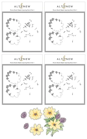 Flower Bunch Layering Stencil & Die Bundle