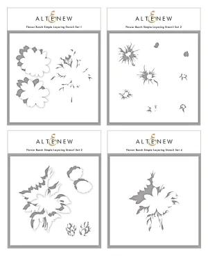 Flower Bunch Simple Layering Stencil Set (4 in 1)