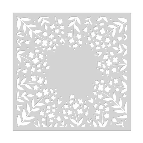Flower Circle Stencil 6x6