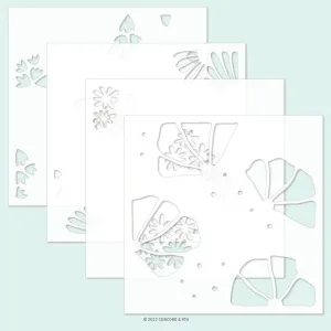 Flower Press Stencils 6x6
