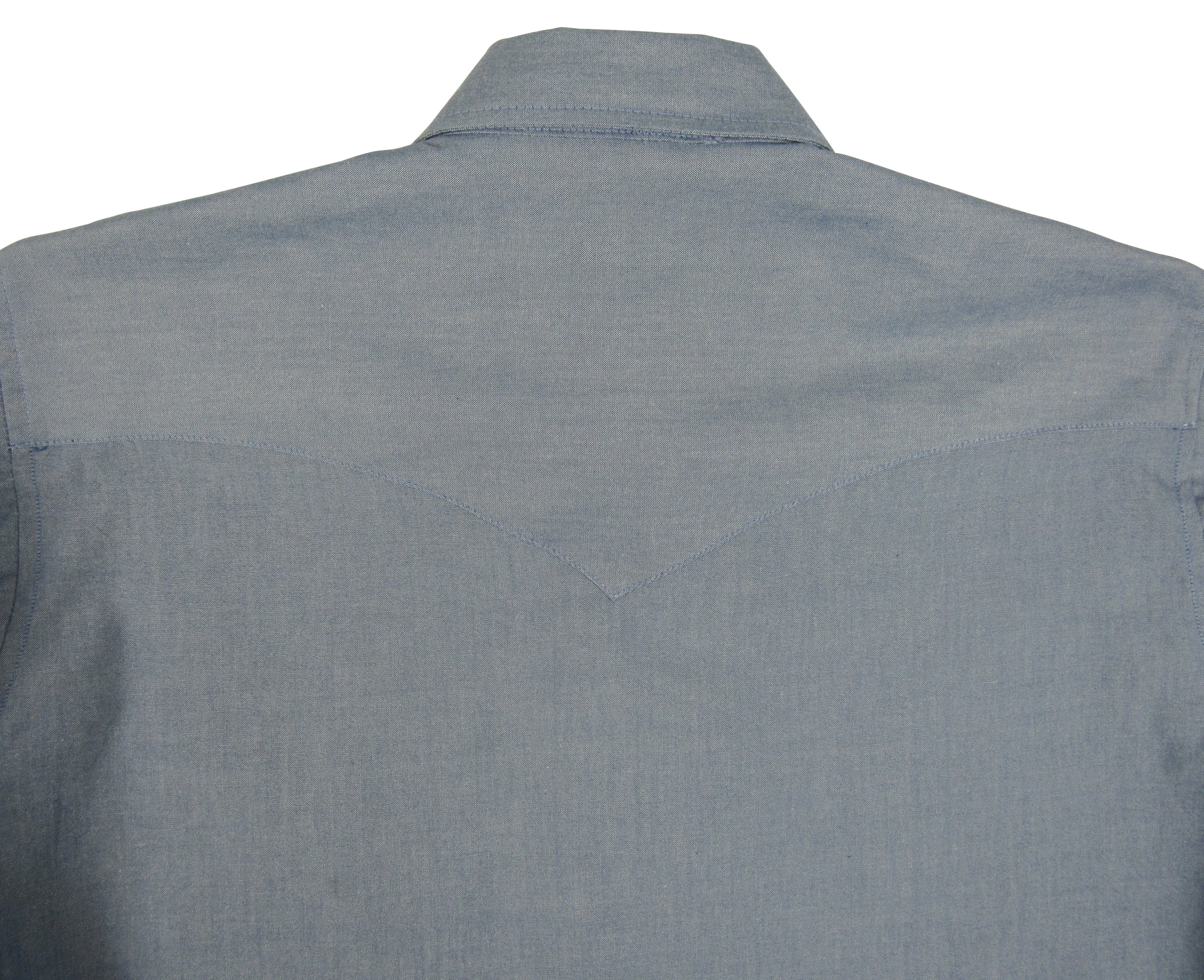 Flying R Ranchwear - Denim Blue Chambray - Short Sleeve - Snaps