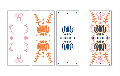 Folk Art Slimline Layering Stencil Set