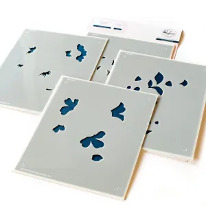 Folk Floral Stem stencils