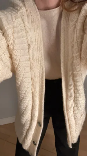 For Emi: Handknit Fisherman Cardigan