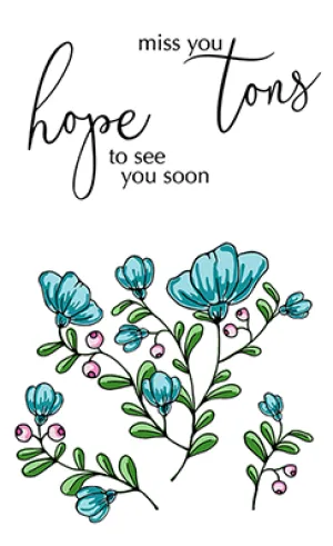 Forget Me Not 4x6 Stamp Set