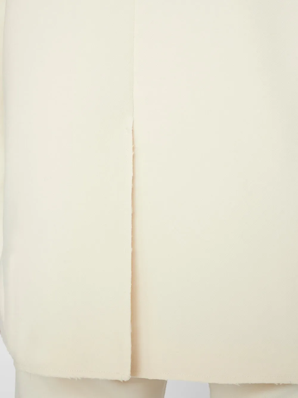 Frame Oversized Raw Edge Blazer in Off White