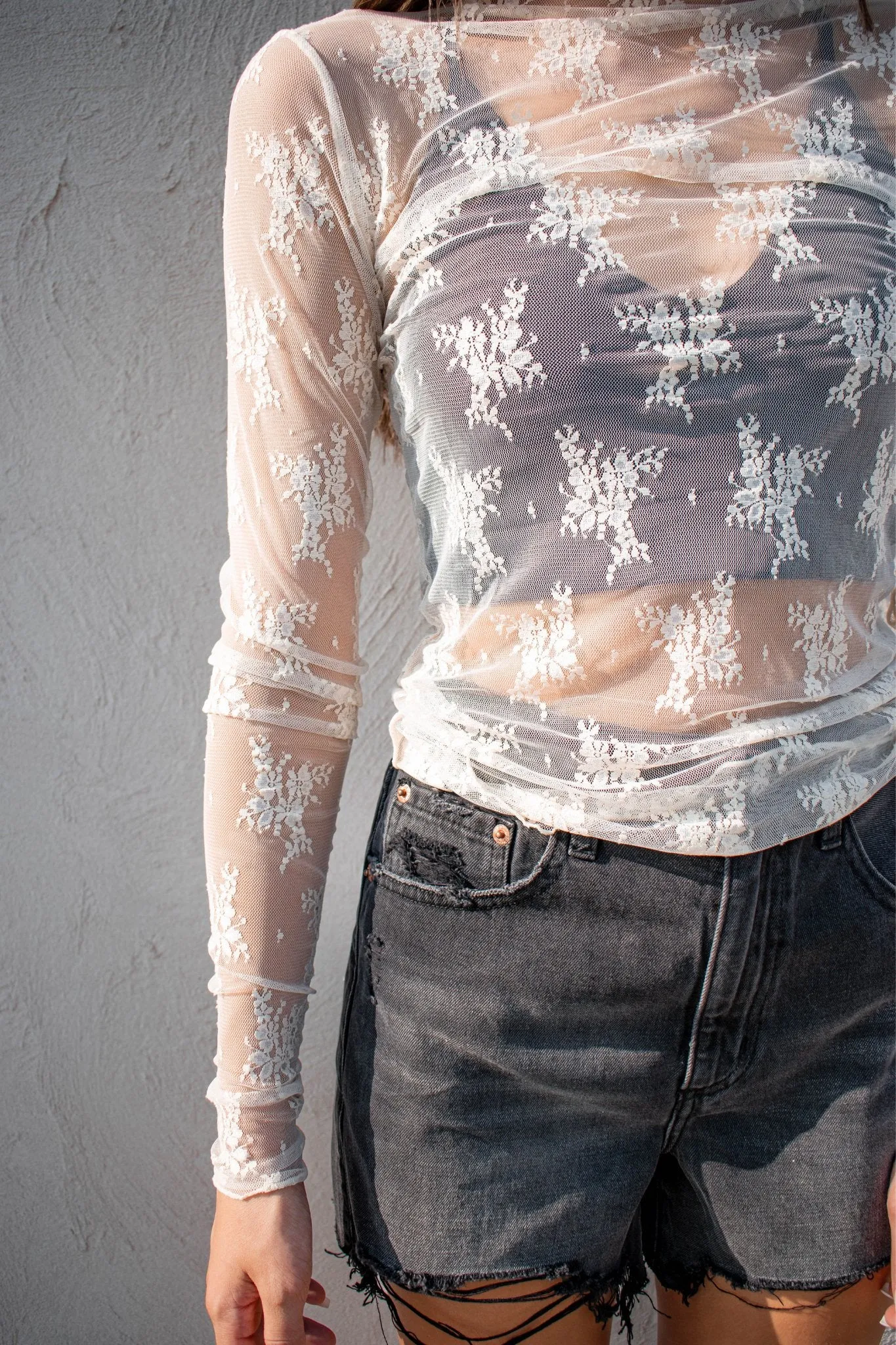 Free People: Lady Lux Layering Top in Evening Cream