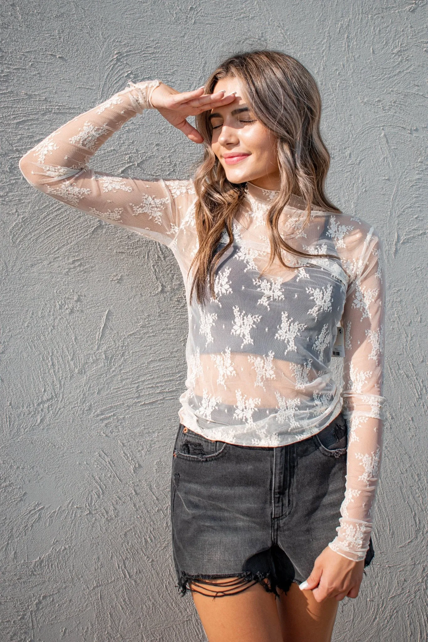 Free People: Lady Lux Layering Top in Evening Cream