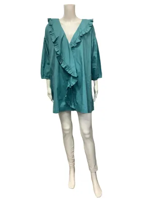 Free People Top Blue Peasant Tunic Size: S