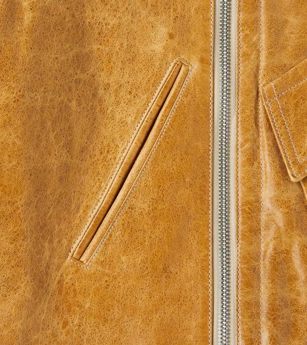 French Air Force Zephyr Jacket - Amber Glazed French Lambskin