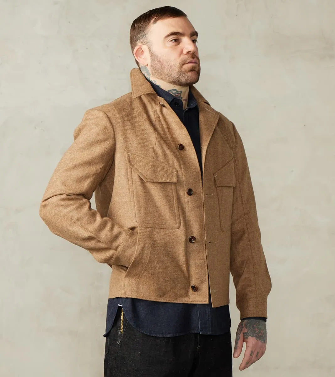 French Rapide Jacket - Abraham Moon® Camel Merino Twill
