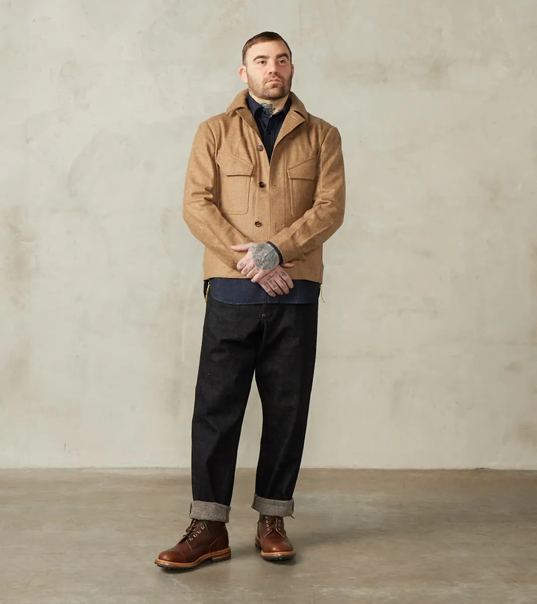French Rapide Jacket - Abraham Moon® Camel Merino Twill