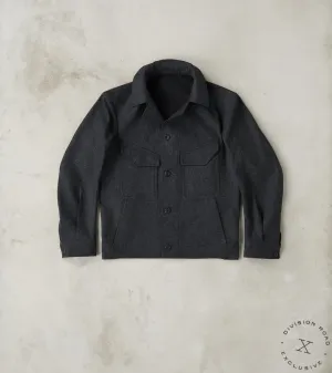 French Rapide Jacket - Abraham Moon® Coal Merino Twill