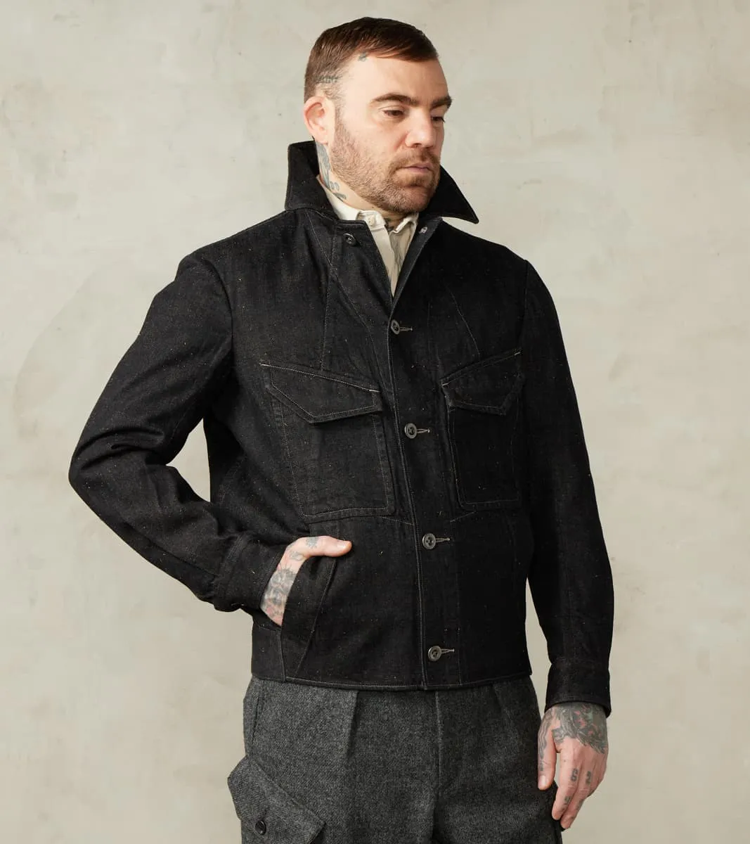 French Rapide Jacket - Charcoal Donegal Selvedge Denim