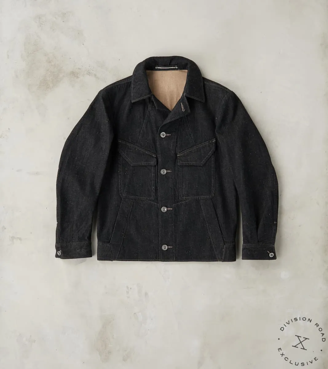 French Rapide Jacket - Charcoal Donegal Selvedge Denim
