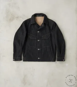 French Rapide Jacket - Charcoal Donegal Selvedge Denim