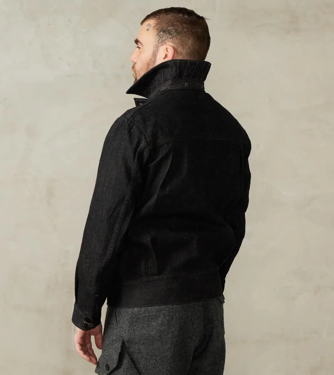 French Rapide Jacket - Charcoal Donegal Selvedge Denim