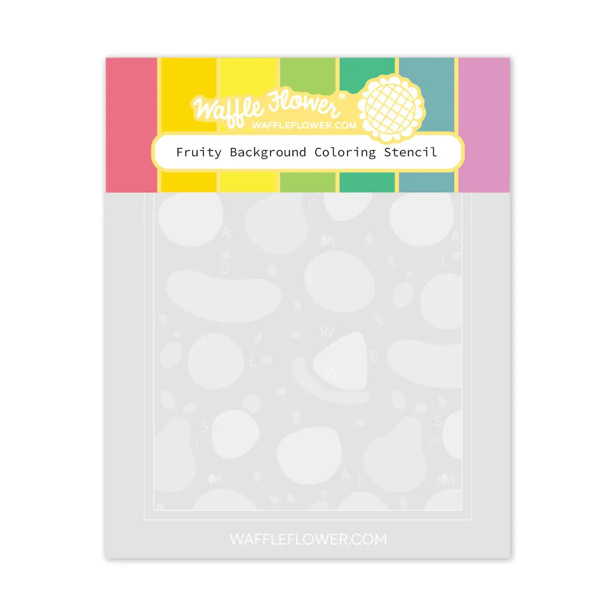 Fruity Background Coloring Stencil