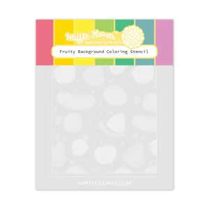 Fruity Background Coloring Stencil