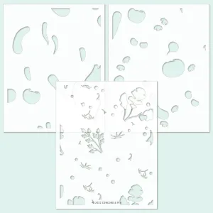 Garden Grown Stencil Pack (3) 4.75 x 6