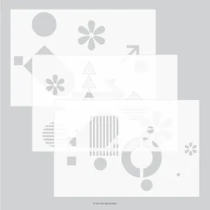 Geo Mod Stencil Pack (3 qty; 6 x 9)