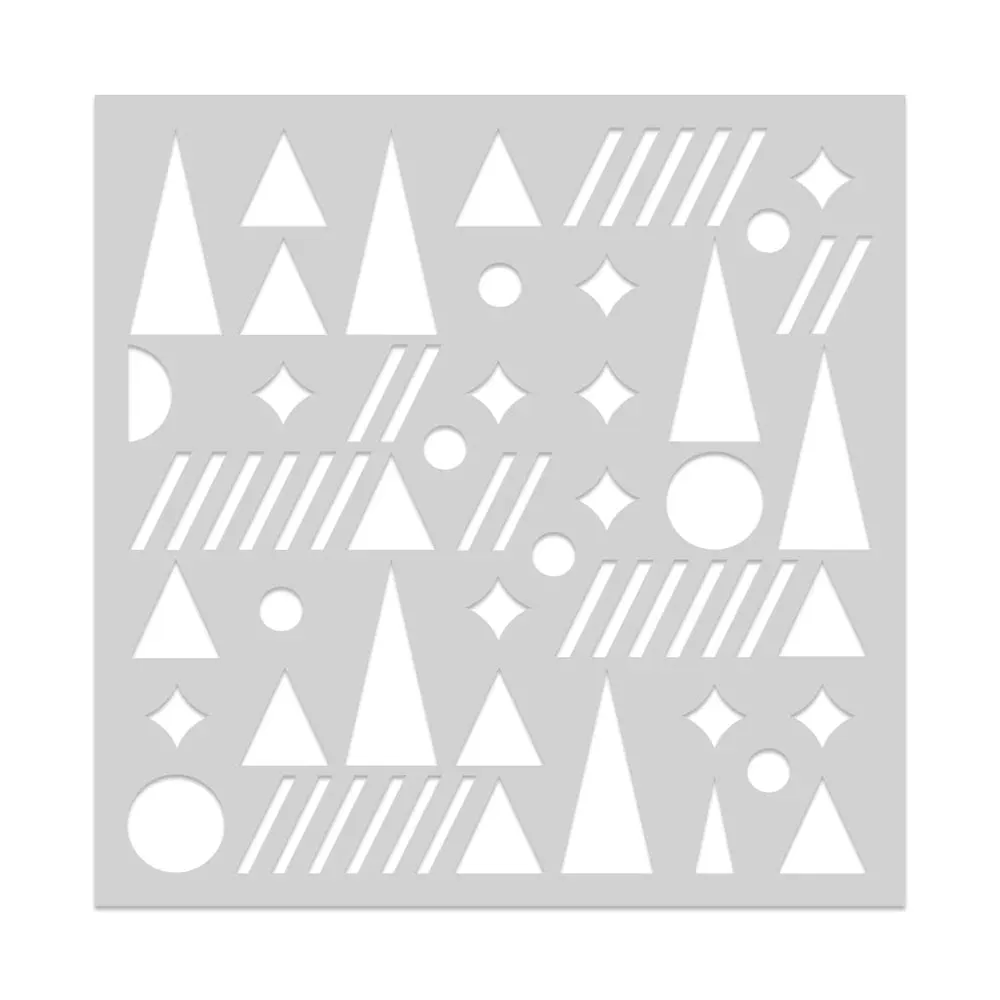 Geometric Holiday Stencil