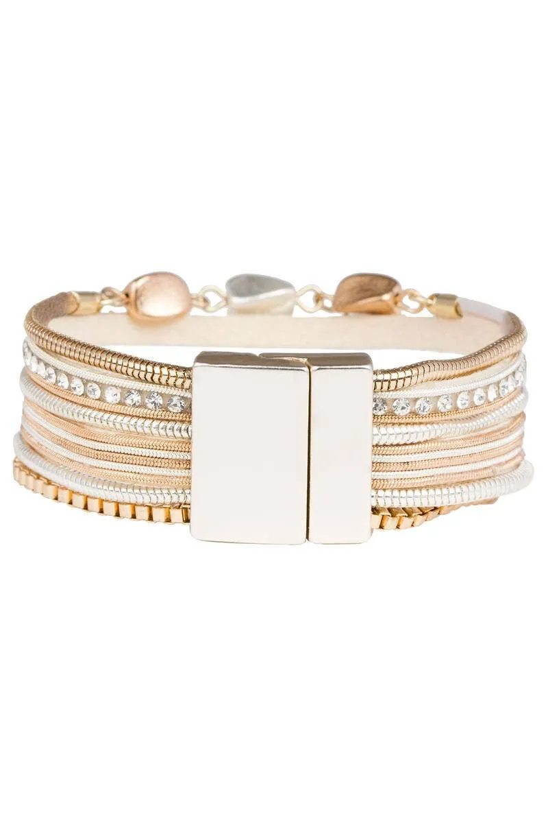 Georgia Gold & Silver Layered Bracelet