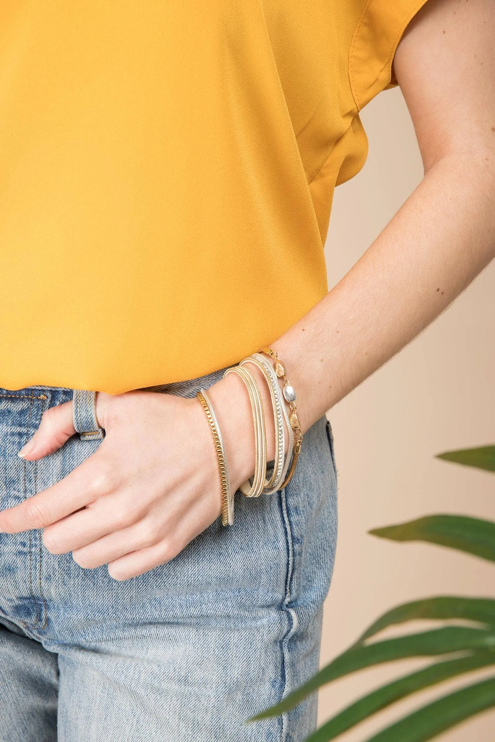 Georgia Gold & Silver Layered Bracelet