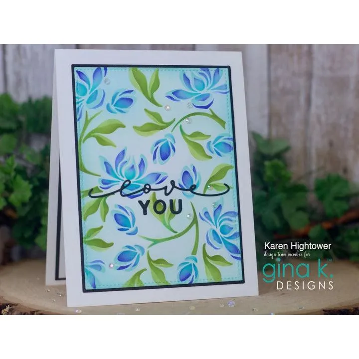 Gina K. Designs - Stencils - Flowering Vine Layering