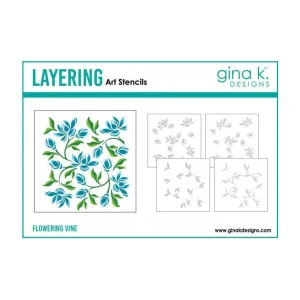 Gina K. Designs - Stencils - Flowering Vine Layering