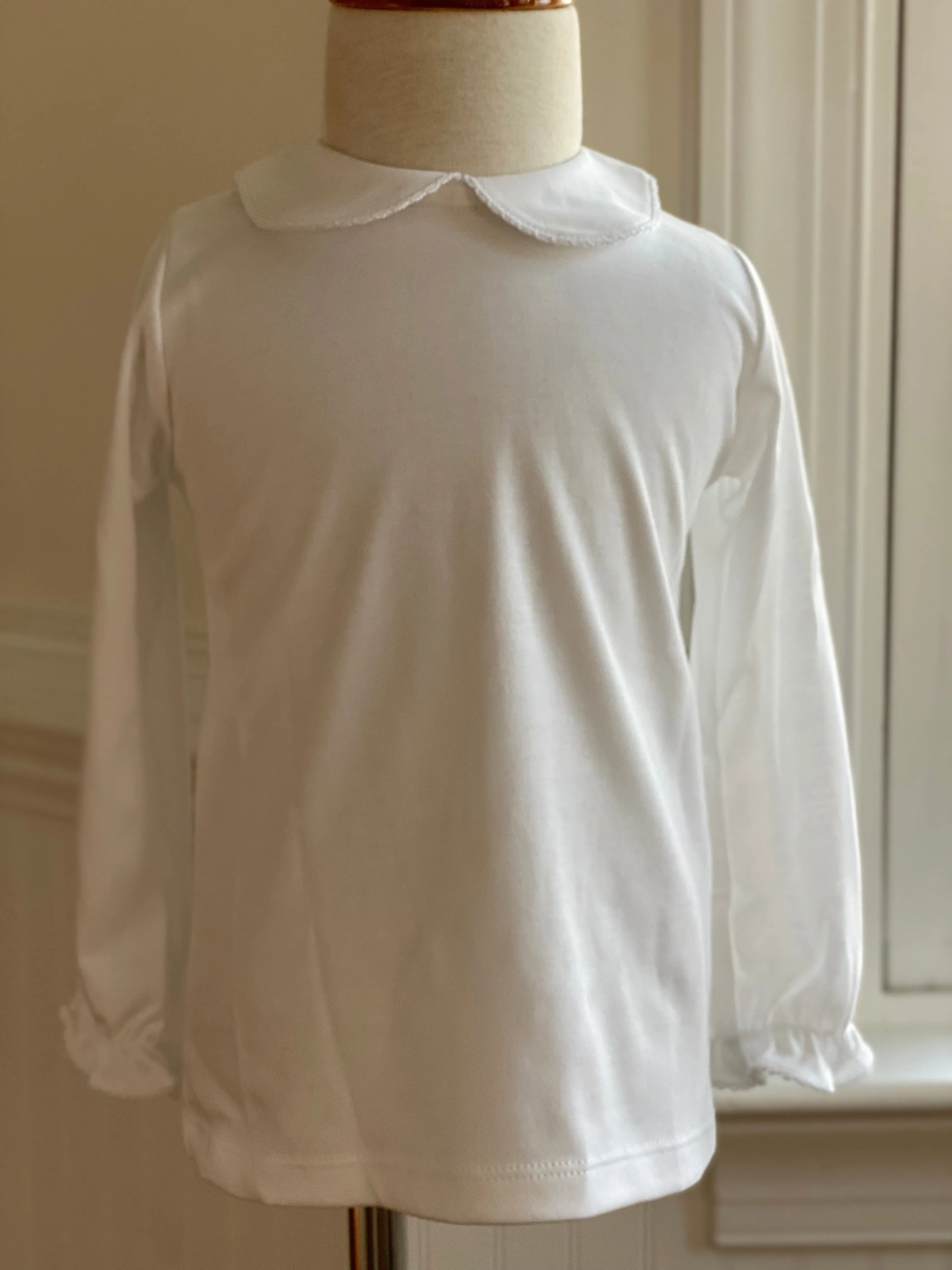 Girl Long Sleeve Pima Cotton Layering Shirt