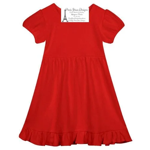 Girls Fringe Flag Monogram Dress