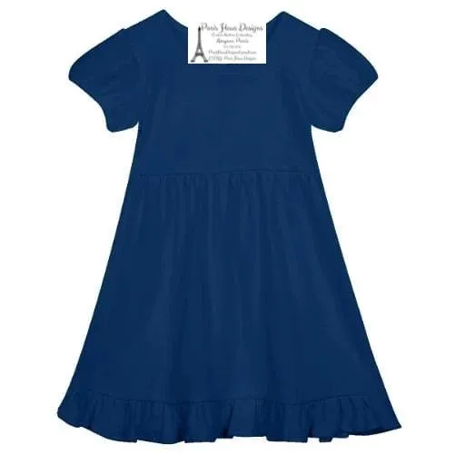 Girls Fringe Flag Monogram Dress