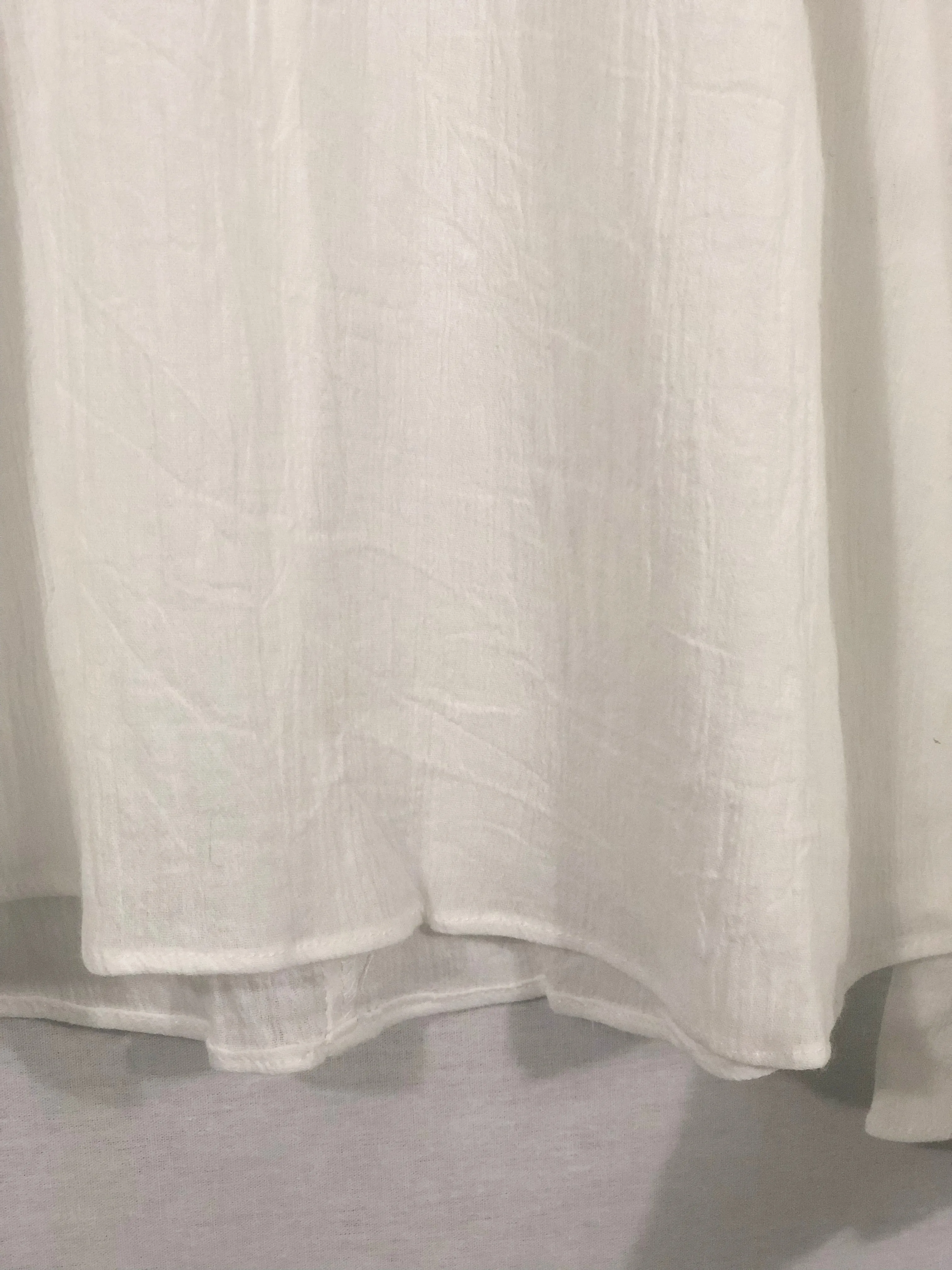 Girls White Rufffle Long Sleeve Top
