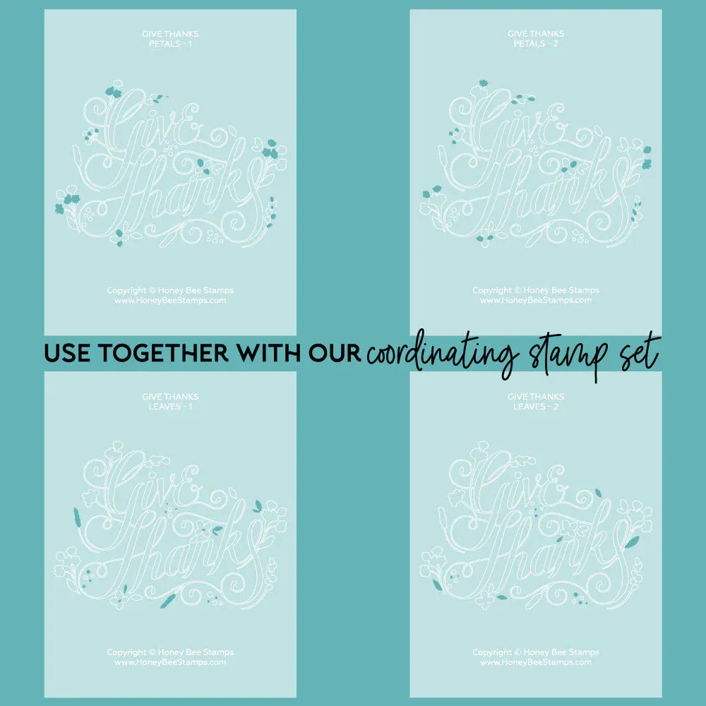 Give Thanks - Set Of 4 Coordinating Stencils