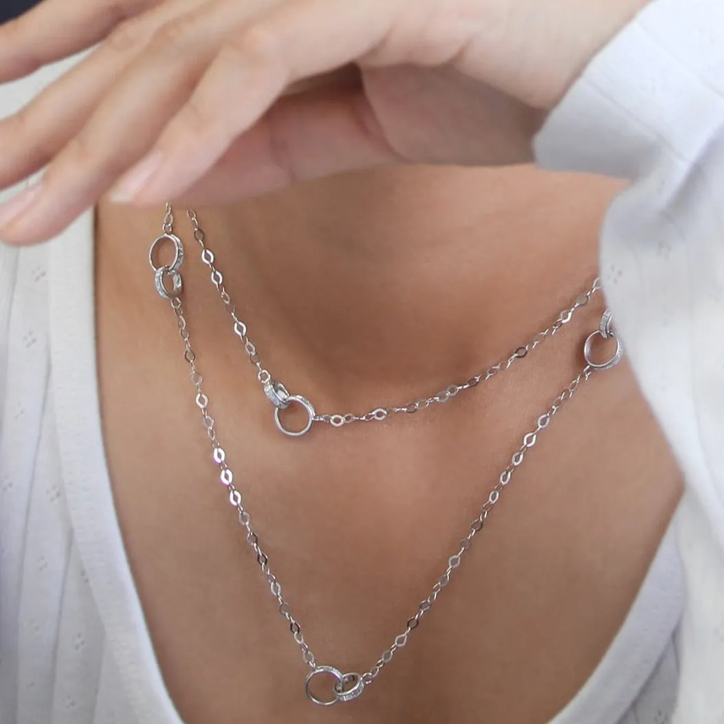 Glitter Eternity Circle Necklace