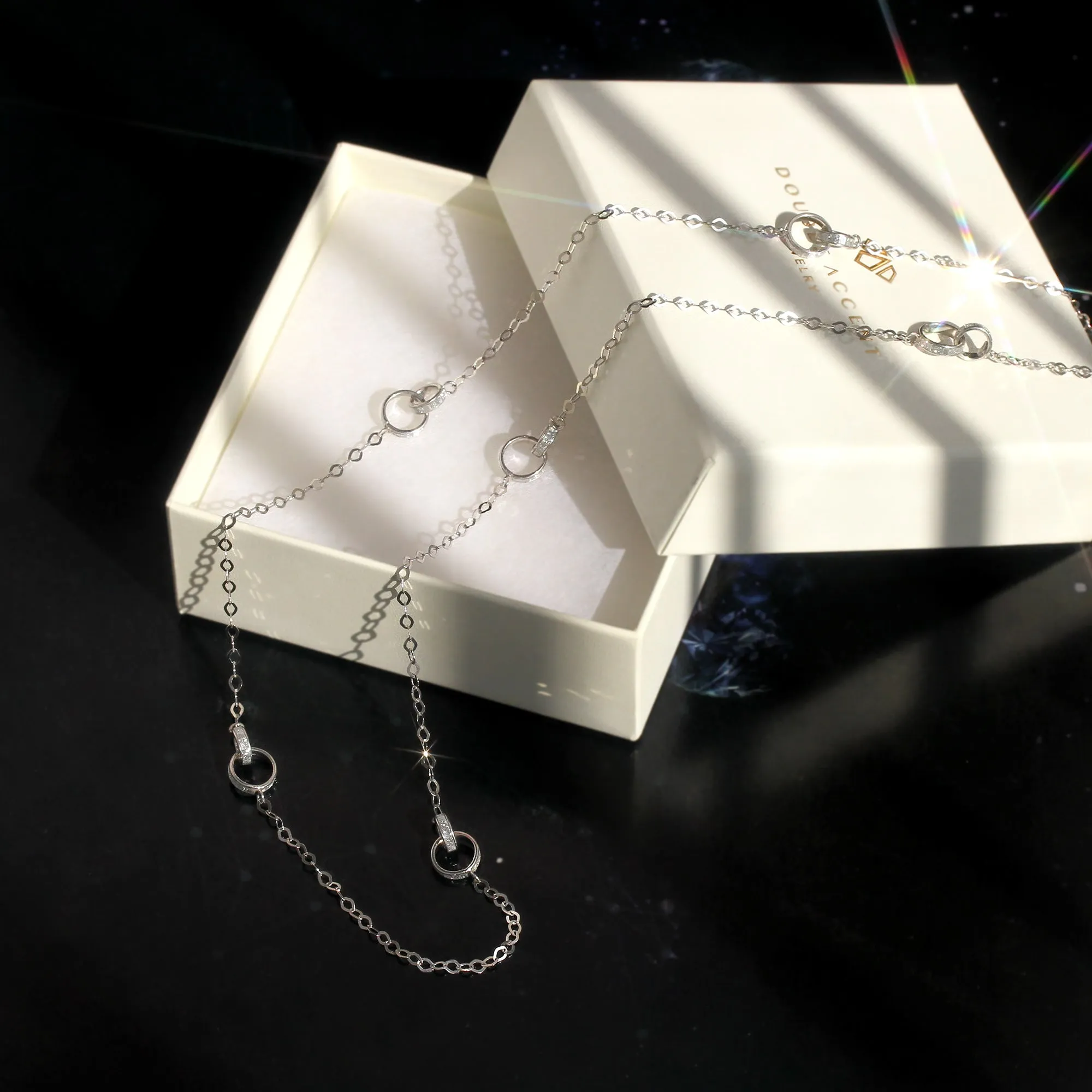 Glitter Eternity Circle Necklace