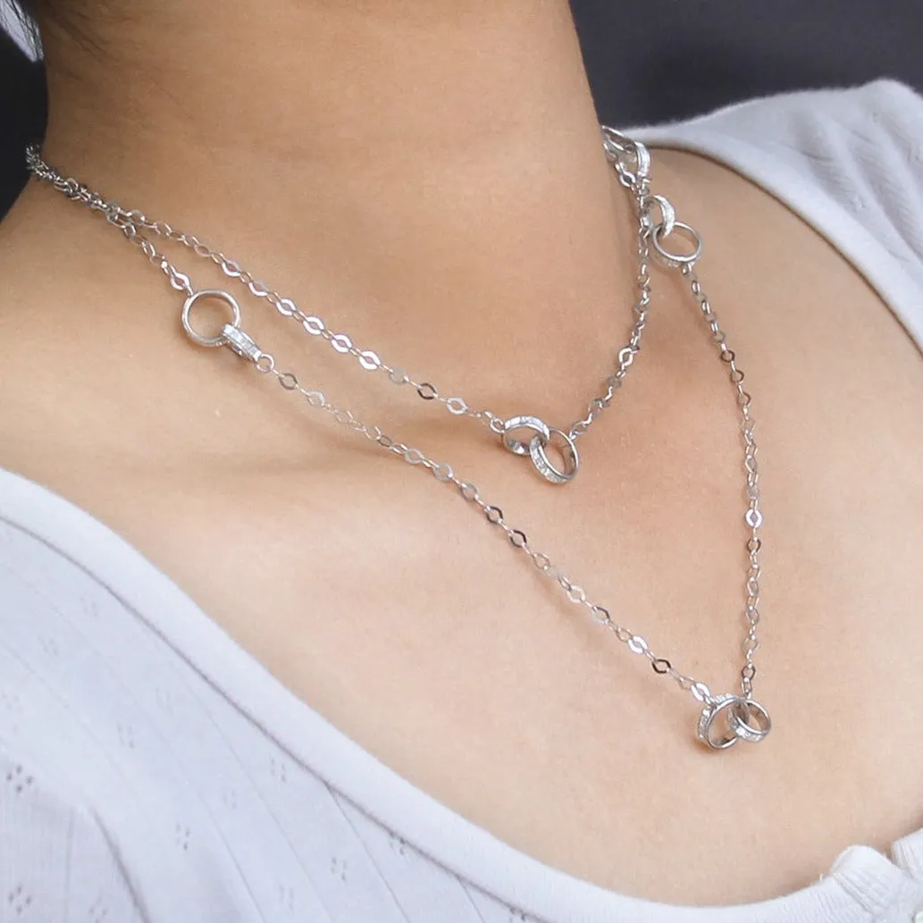 Glitter Eternity Circle Necklace