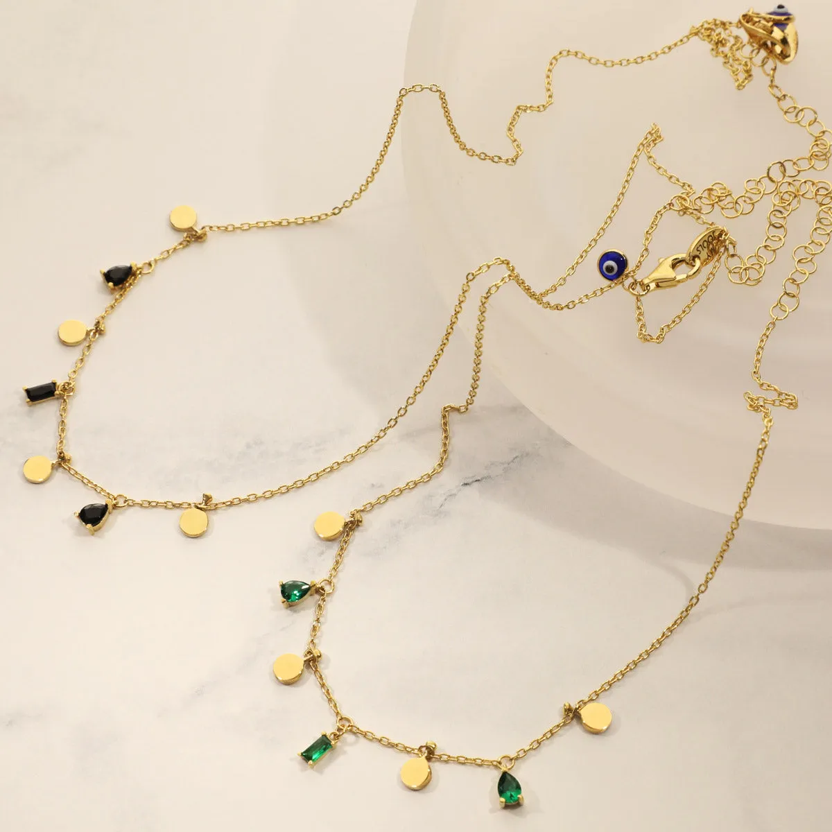Gold-Filled Colored Nuts and Bolts Necklace