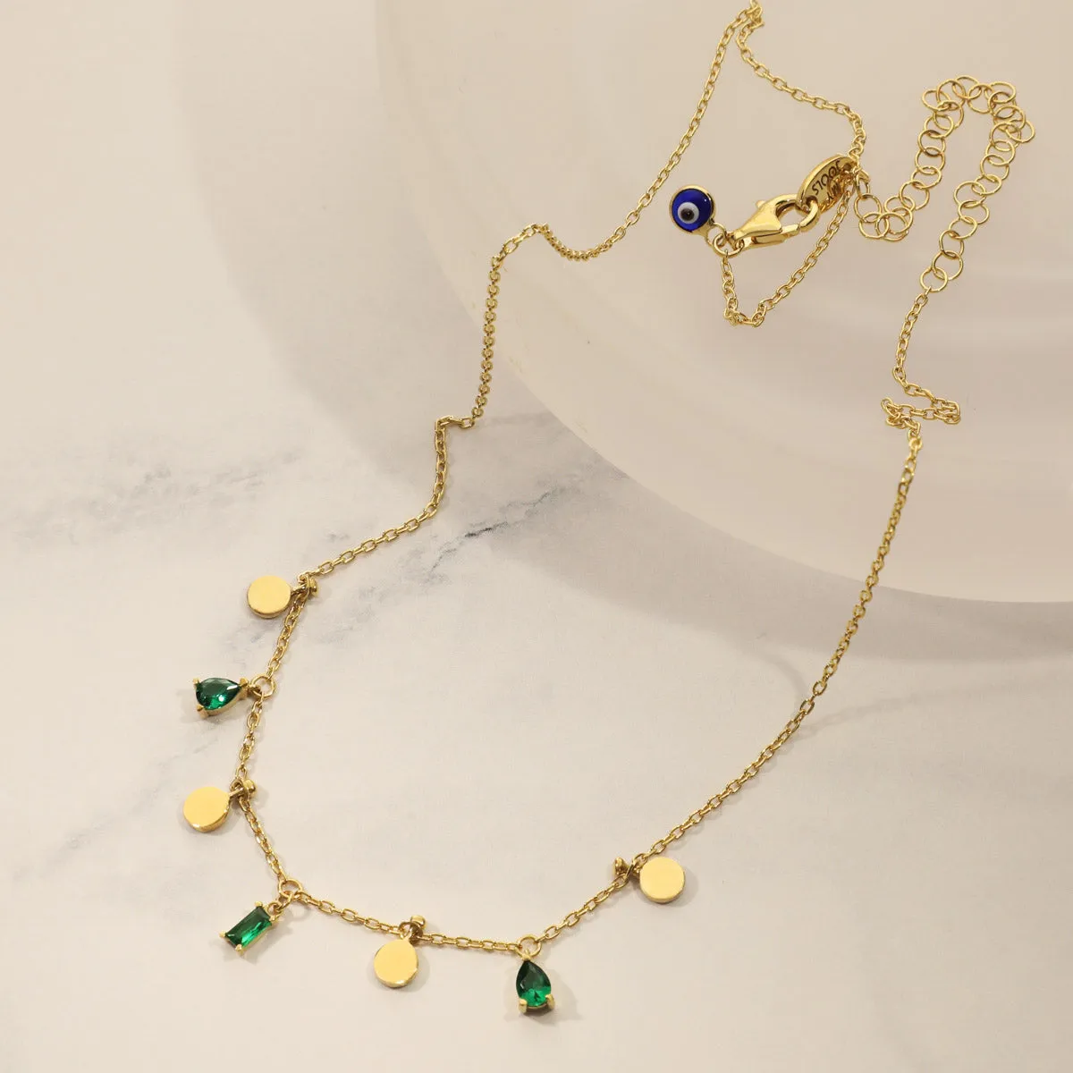 Gold-Filled Colored Nuts and Bolts Necklace