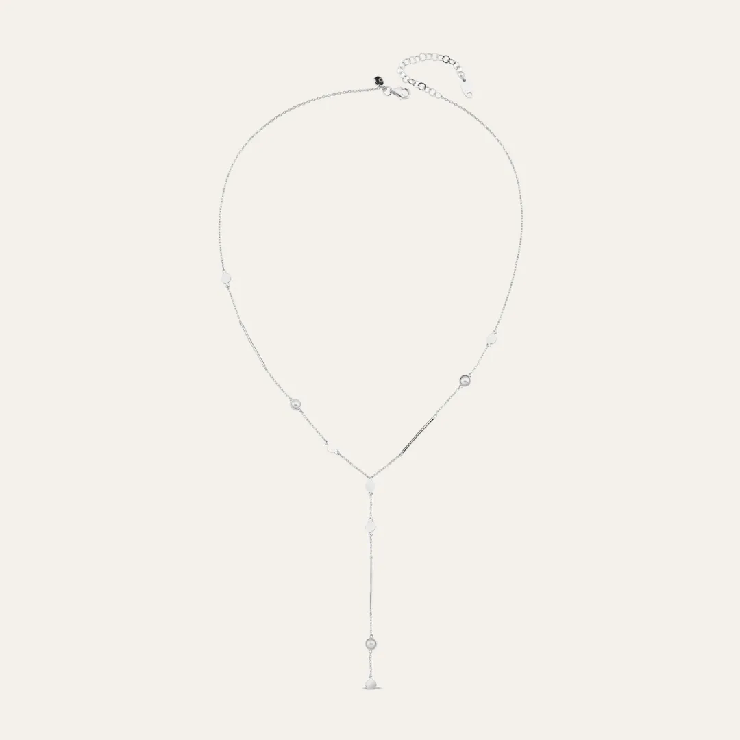 Gold-Filled Short Pearl Layering Lariette Necklace