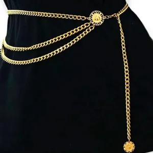 Gold Layering Body Chain Waist Belt